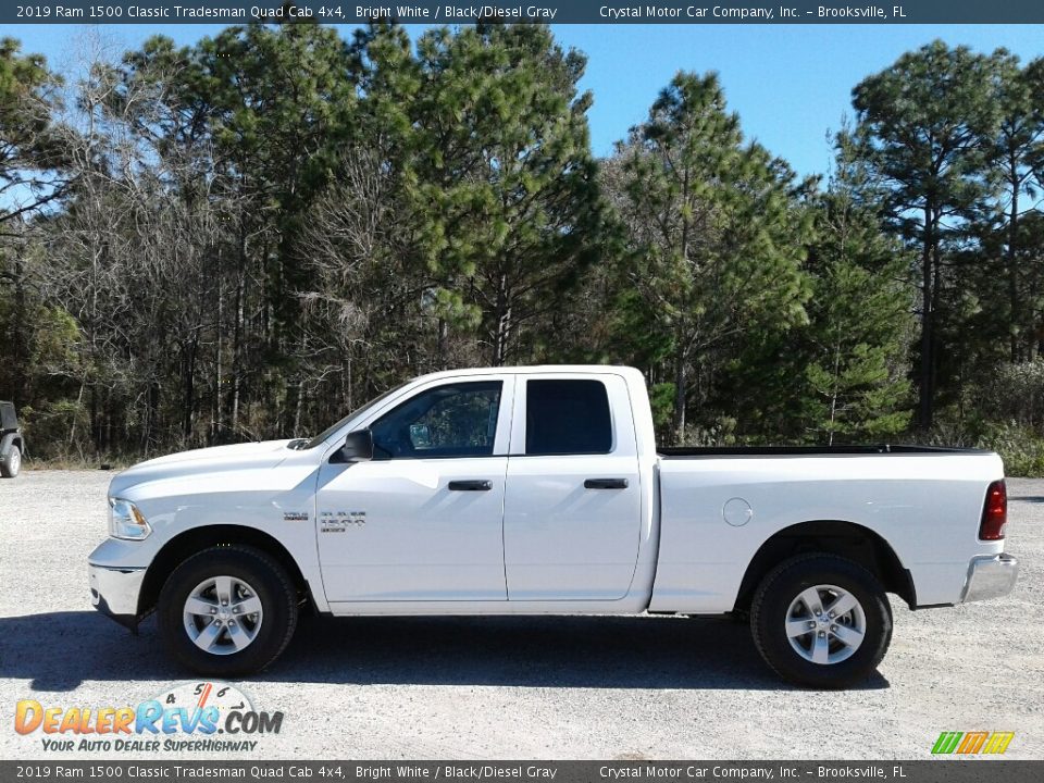 2019 Ram 1500 Classic Tradesman Quad Cab 4x4 Bright White / Black/Diesel Gray Photo #2
