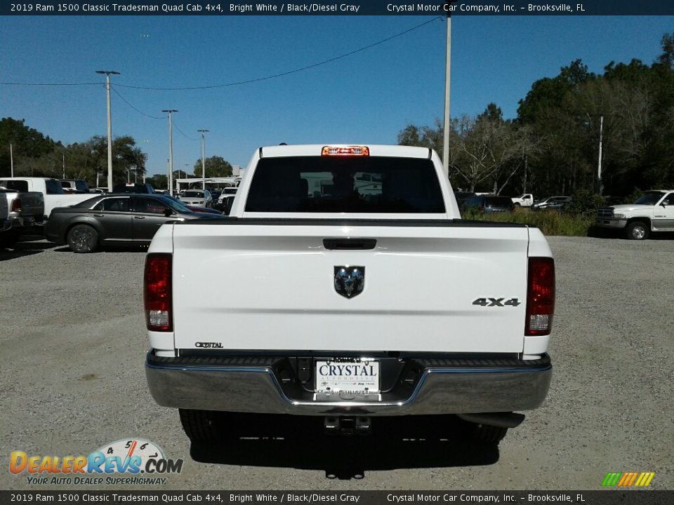 2019 Ram 1500 Classic Tradesman Quad Cab 4x4 Bright White / Black/Diesel Gray Photo #4