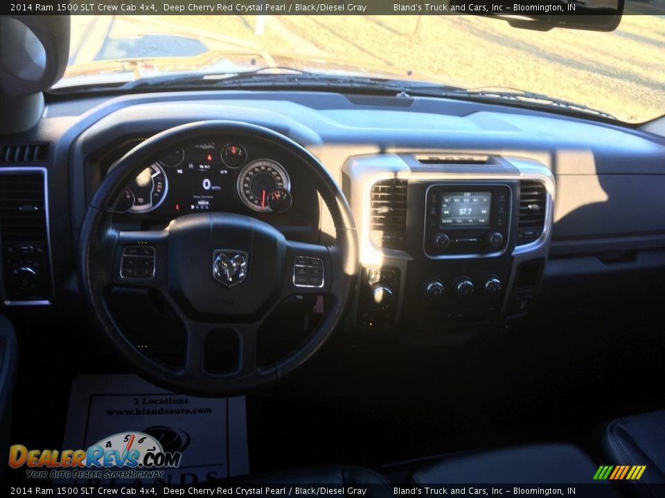 2014 Ram 1500 SLT Crew Cab 4x4 Deep Cherry Red Crystal Pearl / Black/Diesel Gray Photo #31