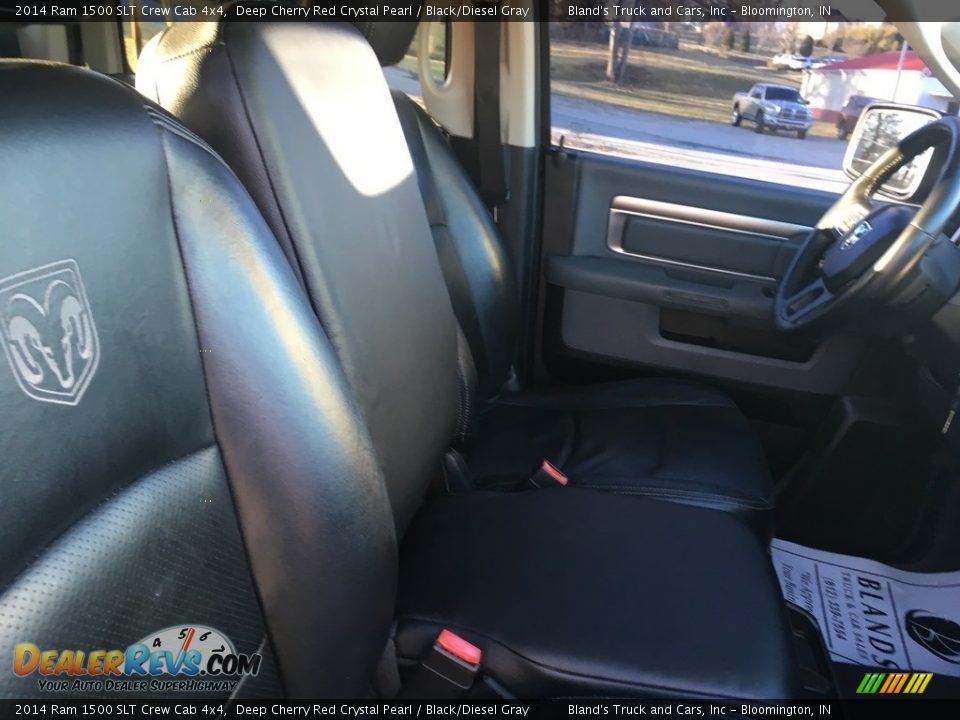 2014 Ram 1500 SLT Crew Cab 4x4 Deep Cherry Red Crystal Pearl / Black/Diesel Gray Photo #34