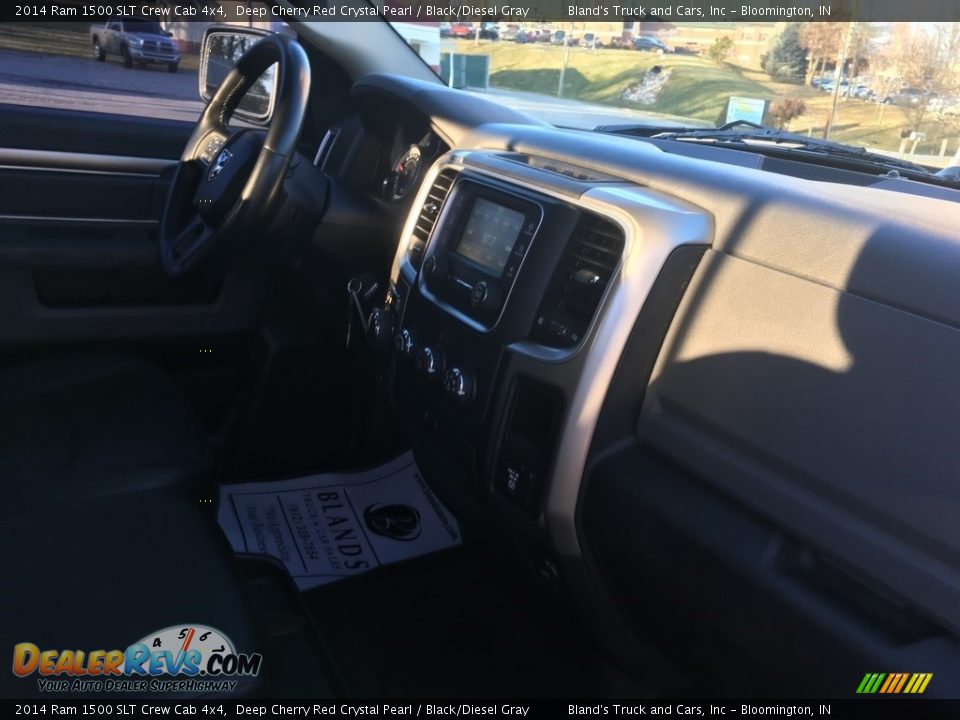 2014 Ram 1500 SLT Crew Cab 4x4 Deep Cherry Red Crystal Pearl / Black/Diesel Gray Photo #35