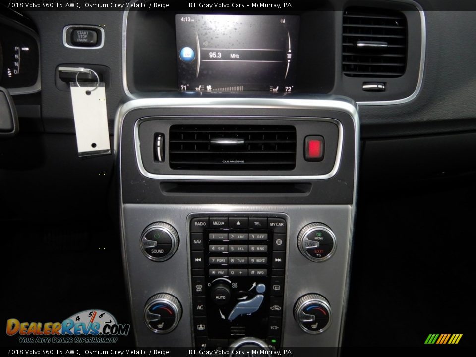 2018 Volvo S60 T5 AWD Osmium Grey Metallic / Beige Photo #23
