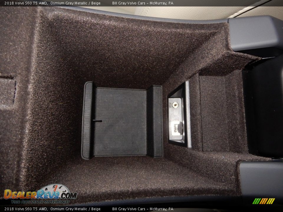 2018 Volvo S60 T5 AWD Osmium Grey Metallic / Beige Photo #25
