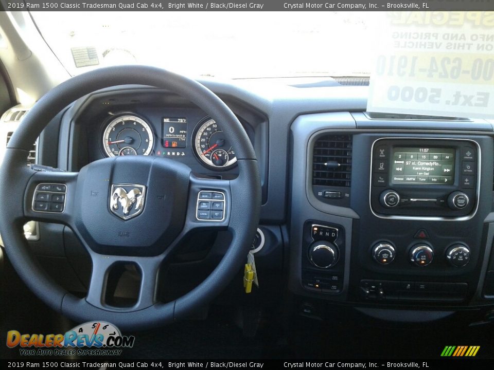 2019 Ram 1500 Classic Tradesman Quad Cab 4x4 Bright White / Black/Diesel Gray Photo #13