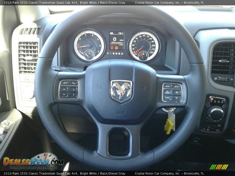 2019 Ram 1500 Classic Tradesman Quad Cab 4x4 Bright White / Black/Diesel Gray Photo #14