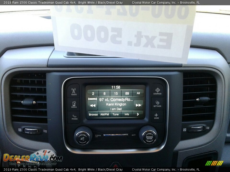 2019 Ram 1500 Classic Tradesman Quad Cab 4x4 Bright White / Black/Diesel Gray Photo #15
