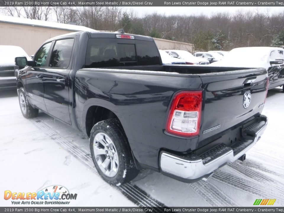 2019 Ram 1500 Big Horn Crew Cab 4x4 Maximum Steel Metallic / Black/Diesel Gray Photo #4