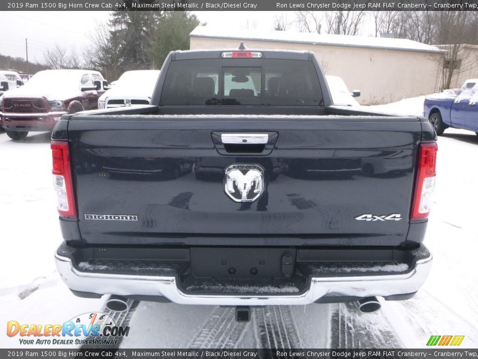 2019 Ram 1500 Big Horn Crew Cab 4x4 Maximum Steel Metallic / Black/Diesel Gray Photo #5