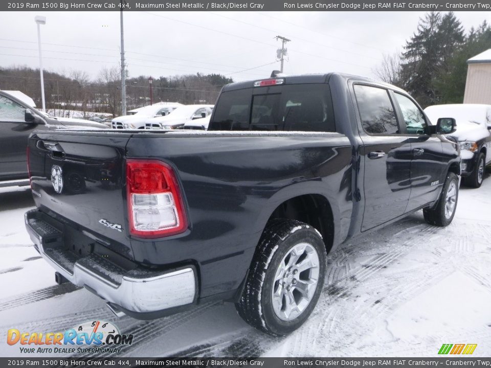 2019 Ram 1500 Big Horn Crew Cab 4x4 Maximum Steel Metallic / Black/Diesel Gray Photo #6