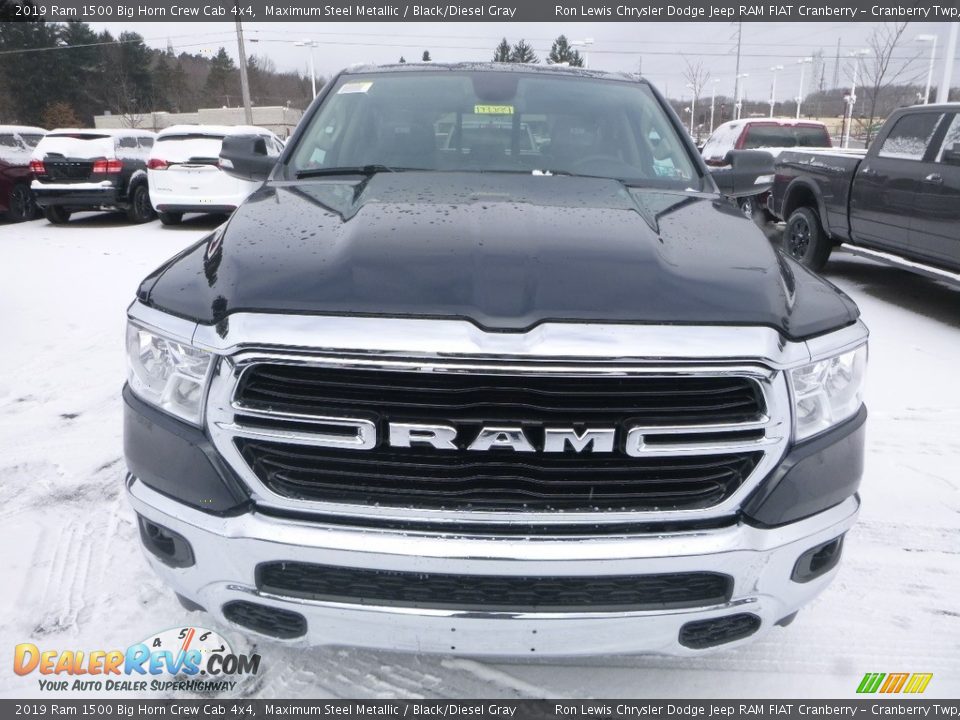2019 Ram 1500 Big Horn Crew Cab 4x4 Maximum Steel Metallic / Black/Diesel Gray Photo #9