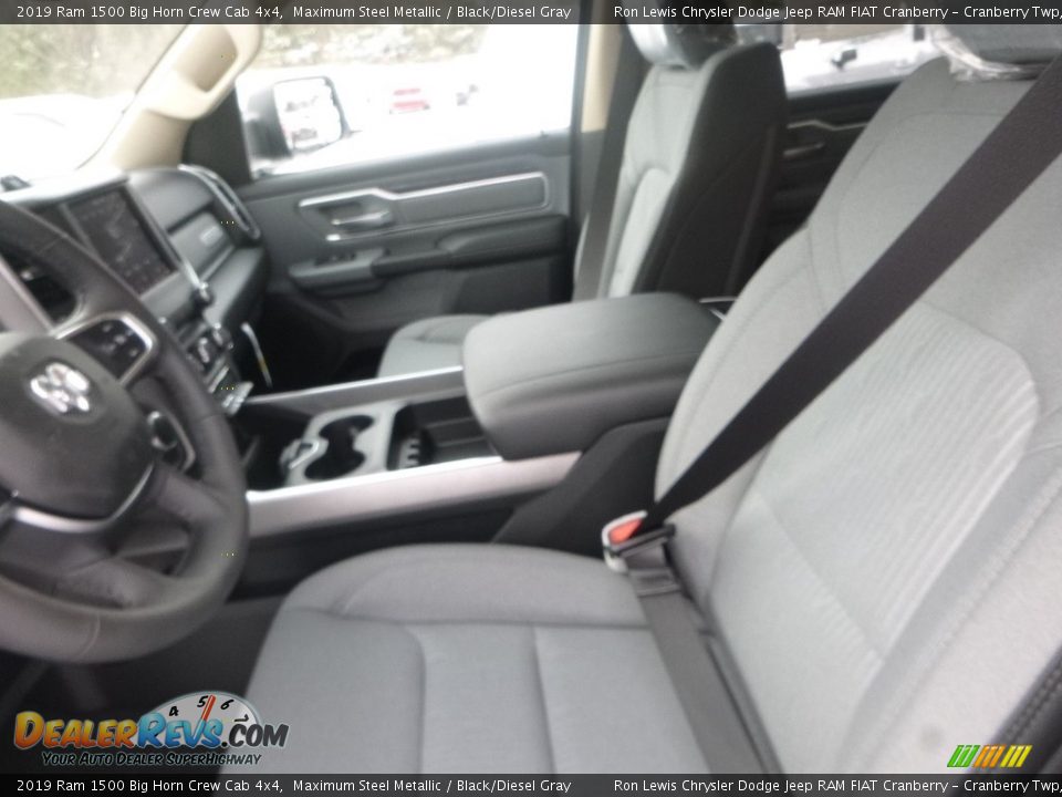 2019 Ram 1500 Big Horn Crew Cab 4x4 Maximum Steel Metallic / Black/Diesel Gray Photo #15
