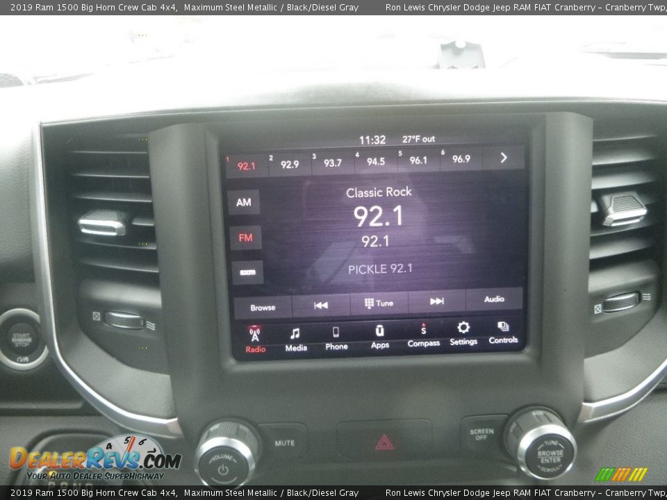 2019 Ram 1500 Big Horn Crew Cab 4x4 Maximum Steel Metallic / Black/Diesel Gray Photo #16