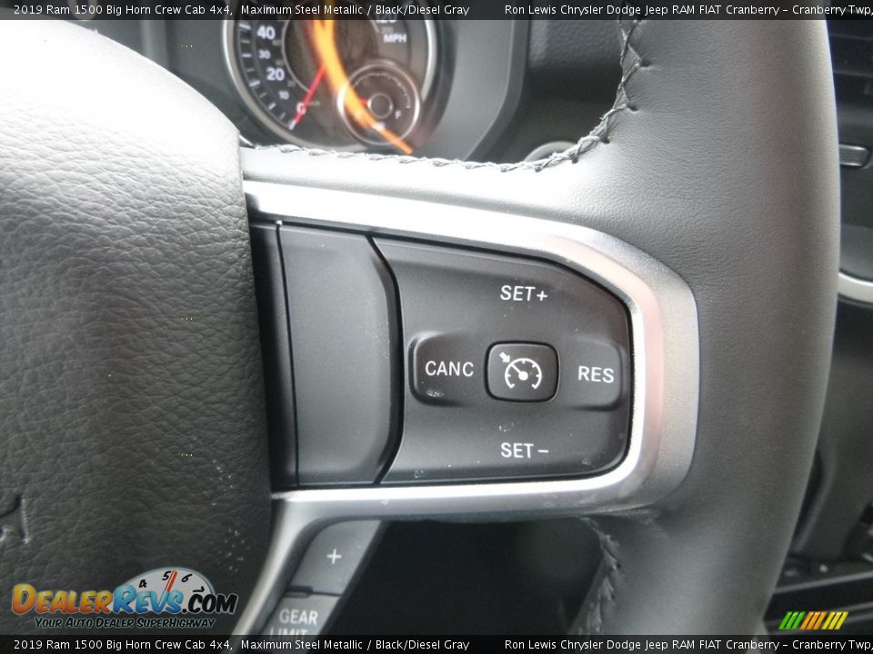 2019 Ram 1500 Big Horn Crew Cab 4x4 Maximum Steel Metallic / Black/Diesel Gray Photo #19