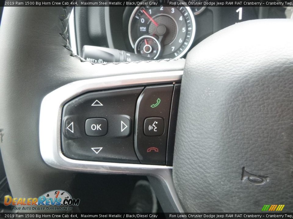 2019 Ram 1500 Big Horn Crew Cab 4x4 Maximum Steel Metallic / Black/Diesel Gray Photo #20