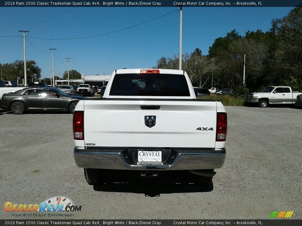 2019 Ram 1500 Classic Tradesman Quad Cab 4x4 Bright White / Black/Diesel Gray Photo #4