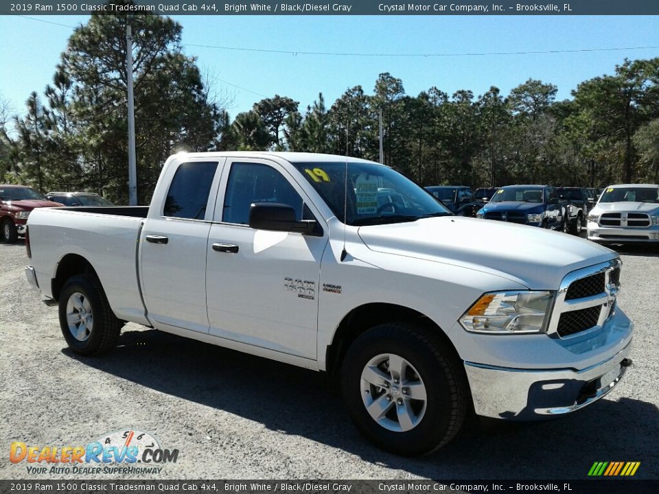2019 Ram 1500 Classic Tradesman Quad Cab 4x4 Bright White / Black/Diesel Gray Photo #7