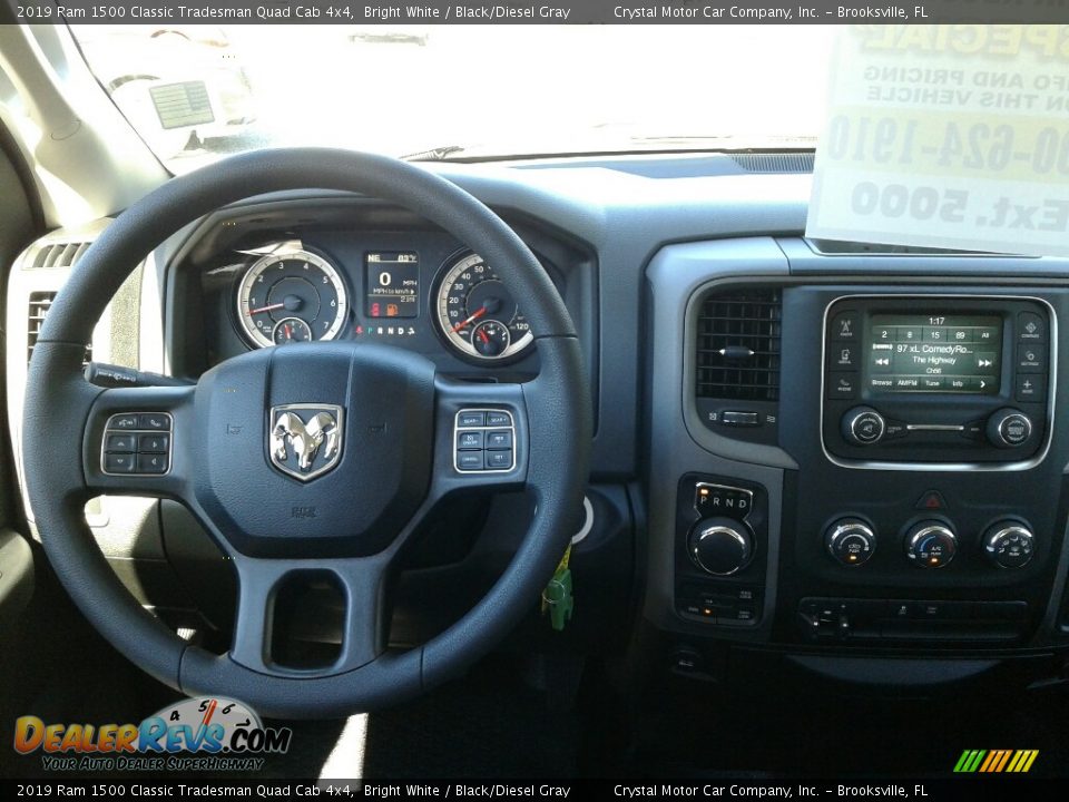 2019 Ram 1500 Classic Tradesman Quad Cab 4x4 Bright White / Black/Diesel Gray Photo #13
