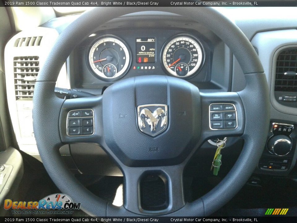 2019 Ram 1500 Classic Tradesman Quad Cab 4x4 Bright White / Black/Diesel Gray Photo #14