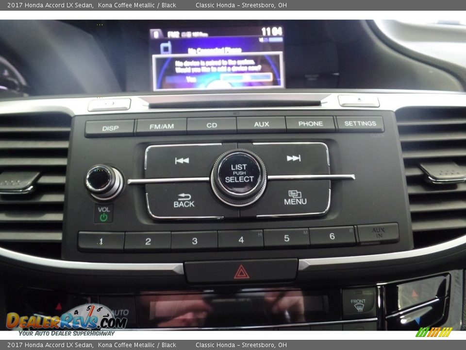 2017 Honda Accord LX Sedan Kona Coffee Metallic / Black Photo #33