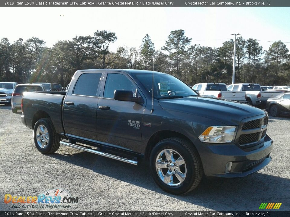 2019 Ram 1500 Classic Tradesman Crew Cab 4x4 Granite Crystal Metallic / Black/Diesel Gray Photo #7