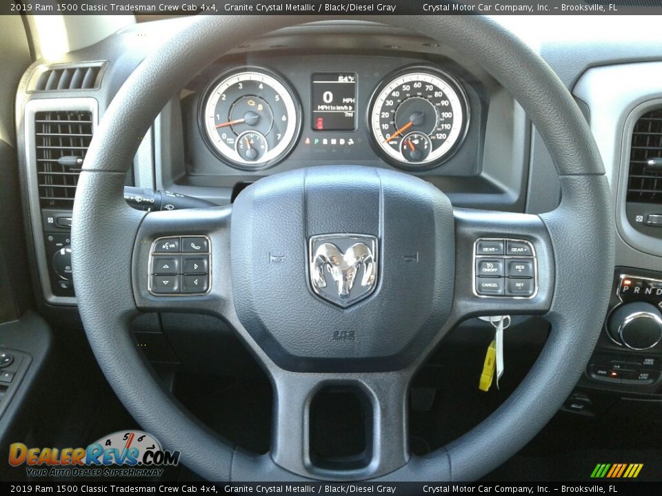 2019 Ram 1500 Classic Tradesman Crew Cab 4x4 Granite Crystal Metallic / Black/Diesel Gray Photo #14