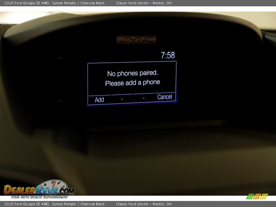 2016 Ford Escape SE 4WD Sunset Metallic / Charcoal Black Photo #10