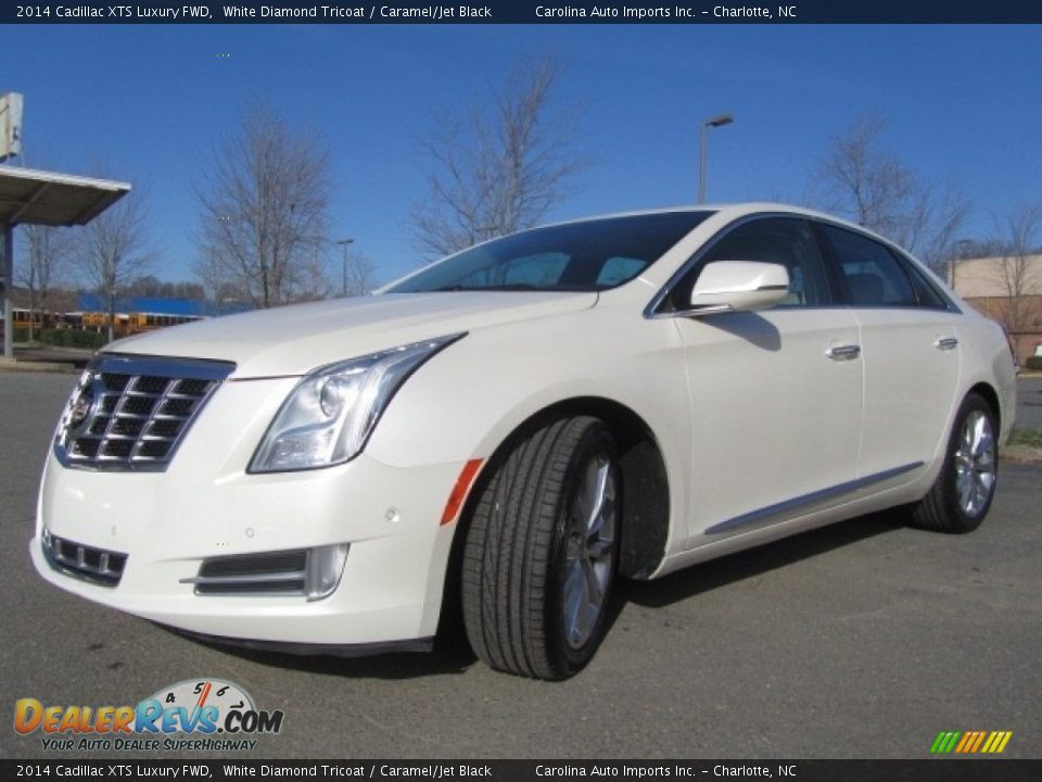 2014 Cadillac XTS Luxury FWD White Diamond Tricoat / Caramel/Jet Black Photo #6