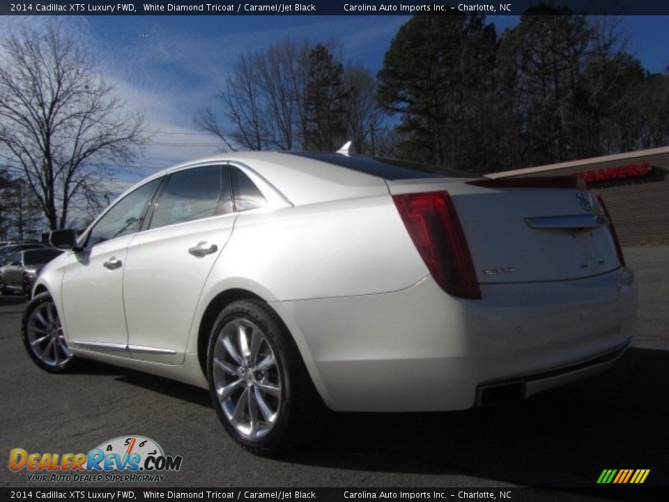 2014 Cadillac XTS Luxury FWD White Diamond Tricoat / Caramel/Jet Black Photo #8