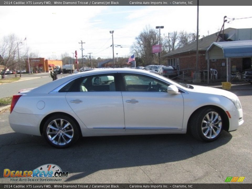 2014 Cadillac XTS Luxury FWD White Diamond Tricoat / Caramel/Jet Black Photo #11