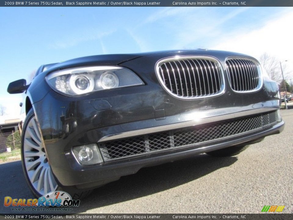 2009 BMW 7 Series 750Li Sedan Black Sapphire Metallic / Oyster/Black Nappa Leather Photo #1
