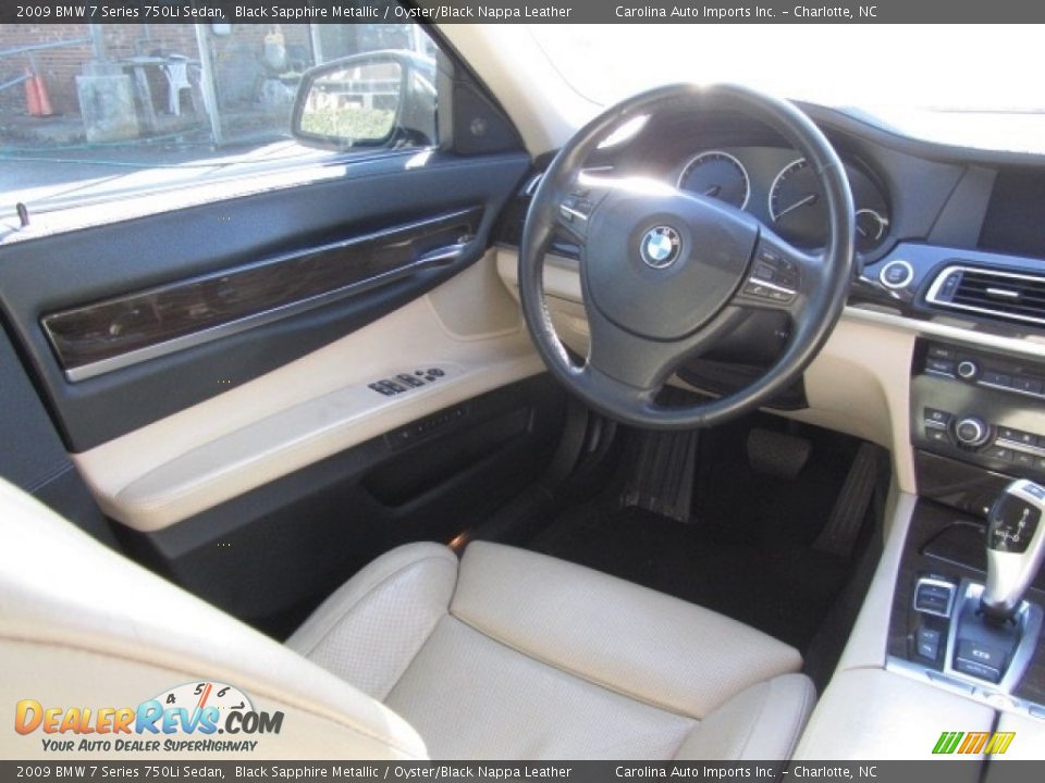 2009 BMW 7 Series 750Li Sedan Black Sapphire Metallic / Oyster/Black Nappa Leather Photo #12