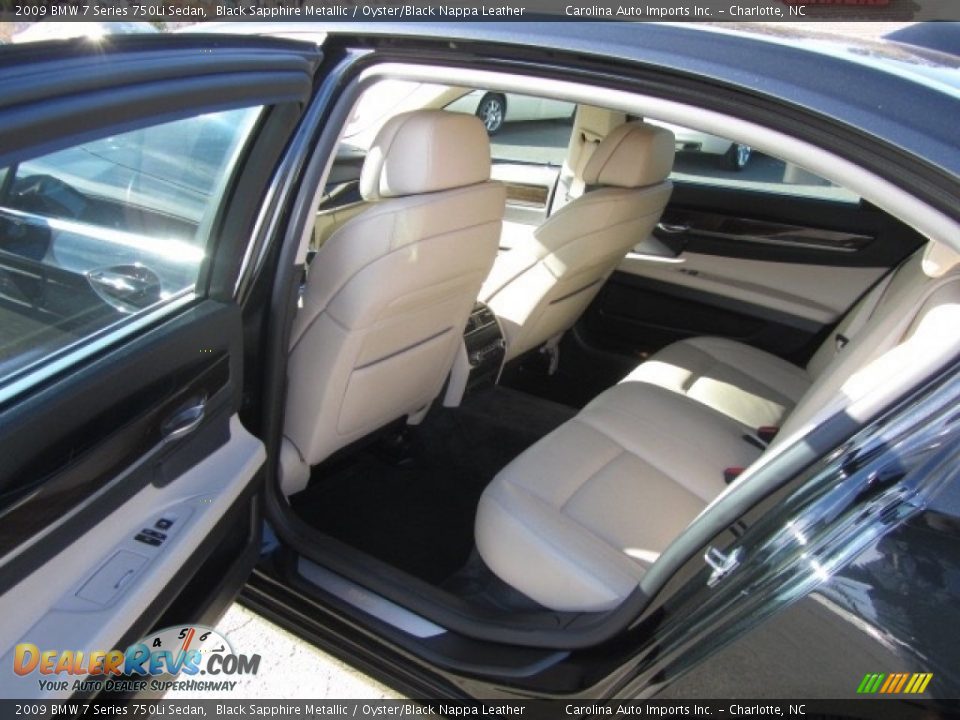2009 BMW 7 Series 750Li Sedan Black Sapphire Metallic / Oyster/Black Nappa Leather Photo #20