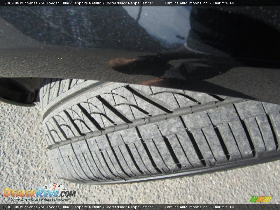 2009 BMW 7 Series 750Li Sedan Black Sapphire Metallic / Oyster/Black Nappa Leather Photo #27