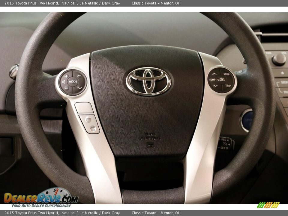 2015 Toyota Prius Two Hybrid Nautical Blue Metallic / Dark Gray Photo #7