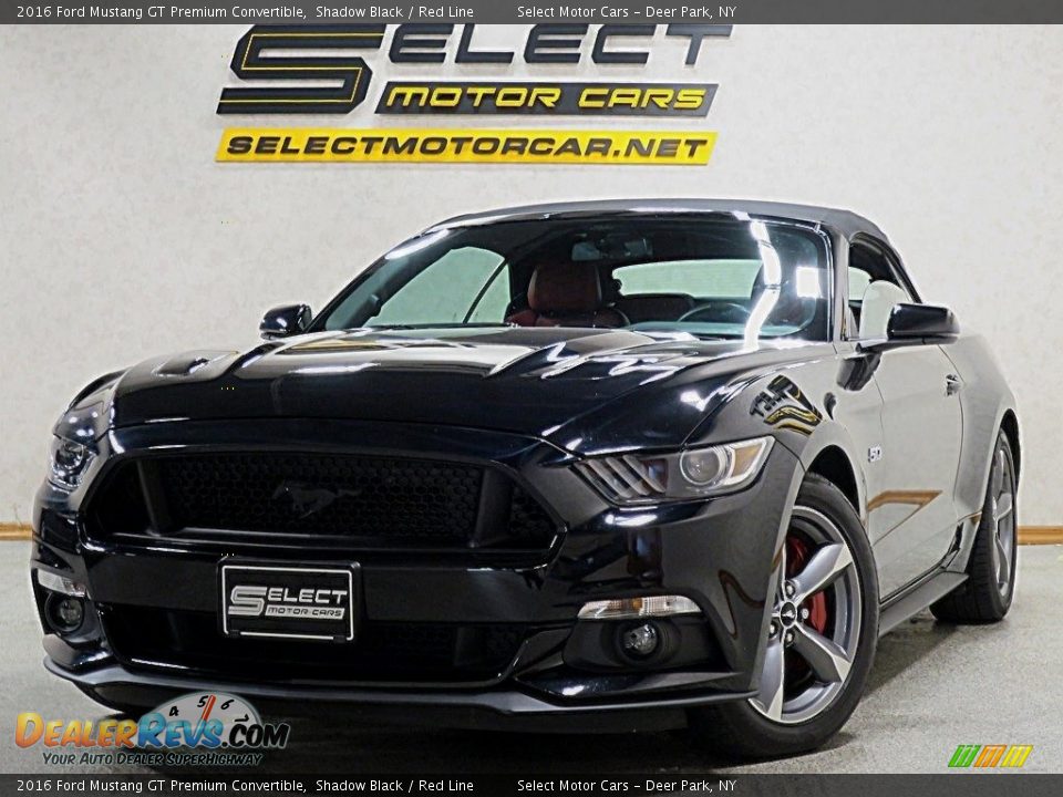 2016 Ford Mustang GT Premium Convertible Shadow Black / Red Line Photo #1