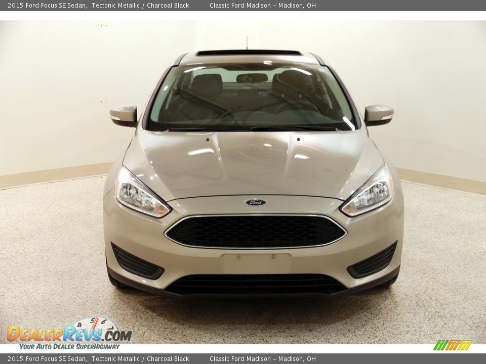 2015 Ford Focus SE Sedan Tectonic Metallic / Charcoal Black Photo #2