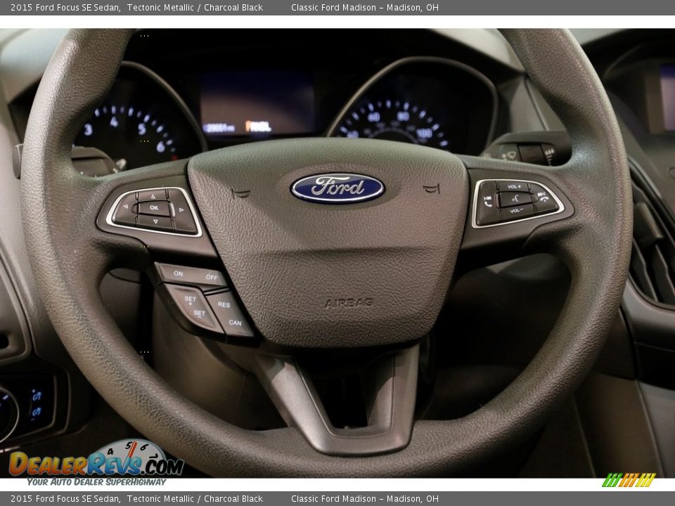 2015 Ford Focus SE Sedan Tectonic Metallic / Charcoal Black Photo #7