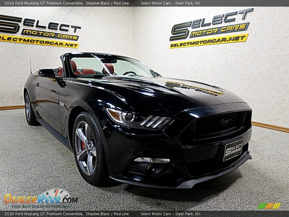 2016 Ford Mustang GT Premium Convertible Shadow Black / Red Line Photo #6