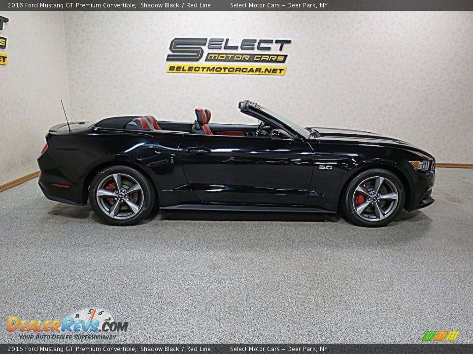 2016 Ford Mustang GT Premium Convertible Shadow Black / Red Line Photo #7