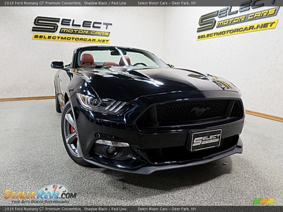 2016 Ford Mustang GT Premium Convertible Shadow Black / Red Line Photo #9
