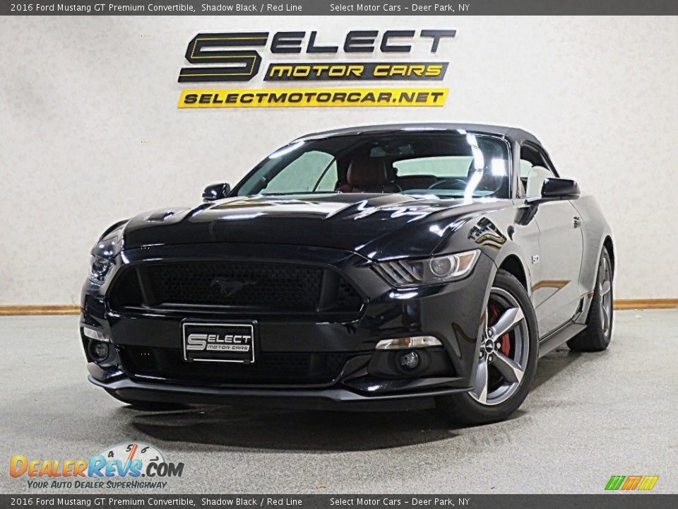 2016 Ford Mustang GT Premium Convertible Shadow Black / Red Line Photo #10