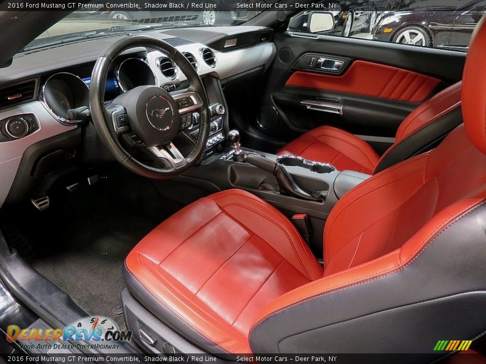 2016 Ford Mustang GT Premium Convertible Shadow Black / Red Line Photo #14