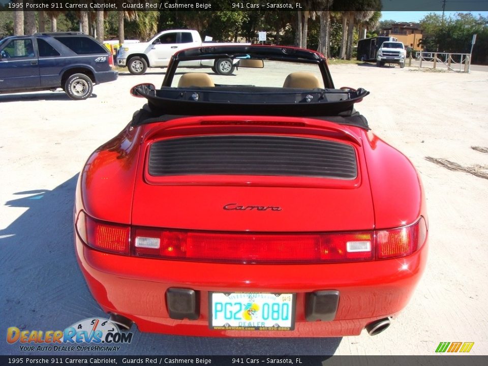 1995 Porsche 911 Carrera Cabriolet Guards Red / Cashmere Beige Photo #6