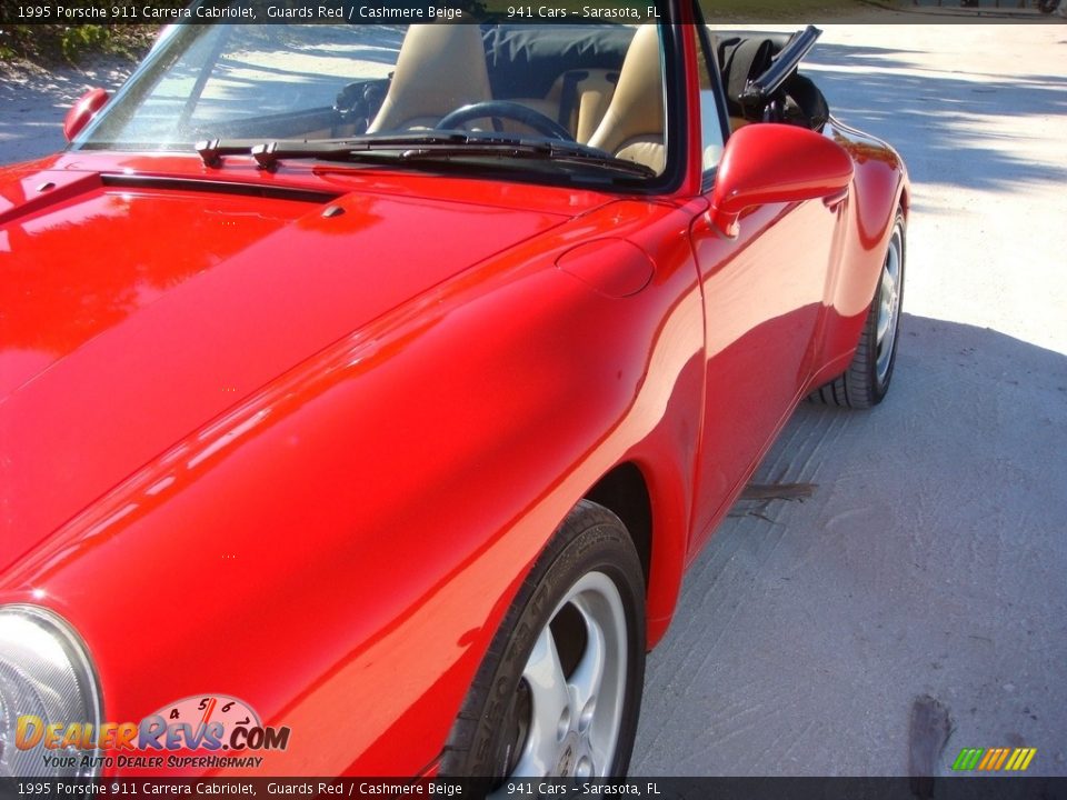 1995 Porsche 911 Carrera Cabriolet Guards Red / Cashmere Beige Photo #10