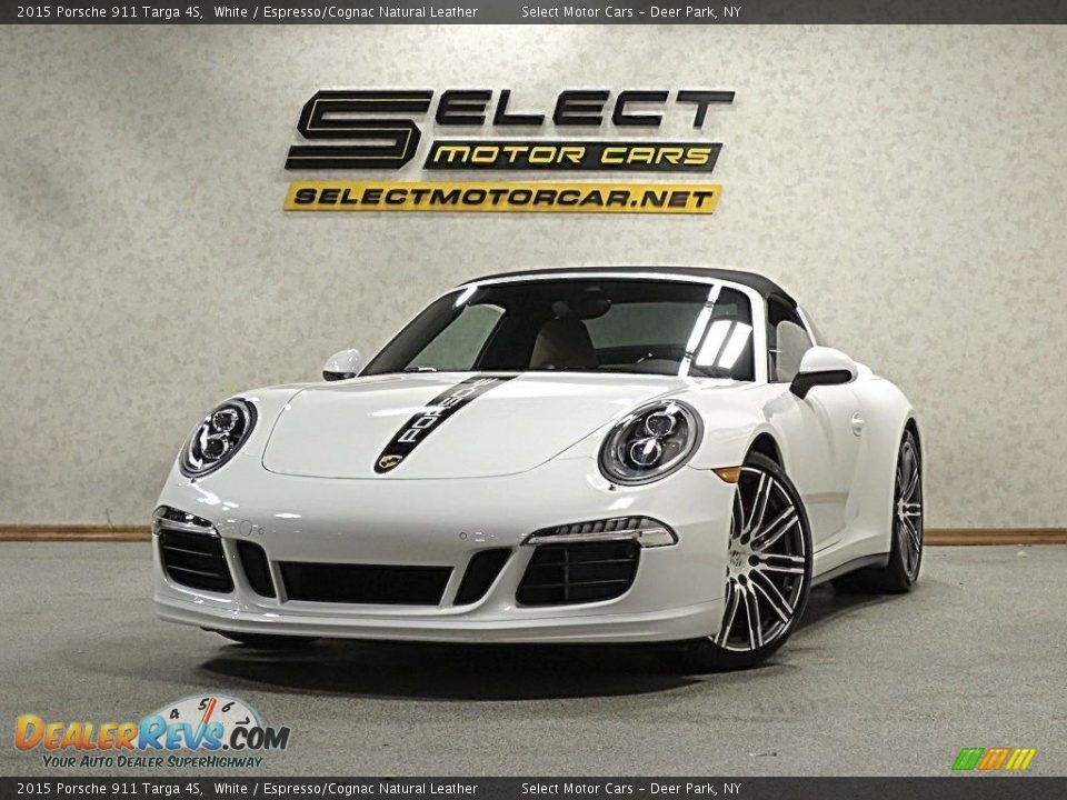 2015 Porsche 911 Targa 4S White / Espresso/Cognac Natural Leather Photo #11