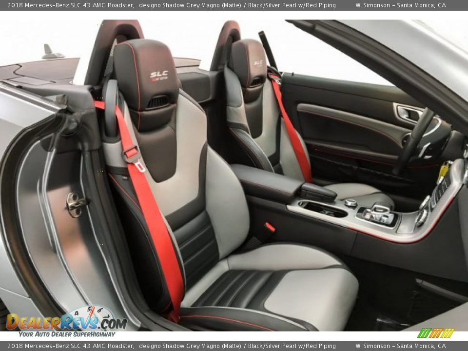 Black/Silver Pearl w/Red Piping Interior - 2018 Mercedes-Benz SLC 43 AMG Roadster Photo #6