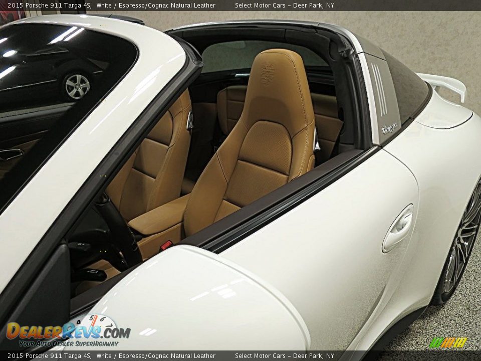 2015 Porsche 911 Targa 4S White / Espresso/Cognac Natural Leather Photo #13