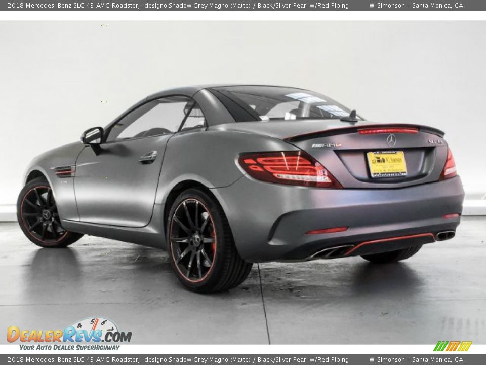 2018 Mercedes-Benz SLC 43 AMG Roadster designo Shadow Grey Magno (Matte) / Black/Silver Pearl w/Red Piping Photo #10