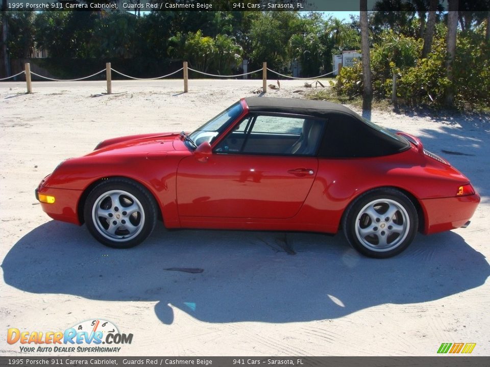 1995 Porsche 911 Carrera Cabriolet Guards Red / Cashmere Beige Photo #29