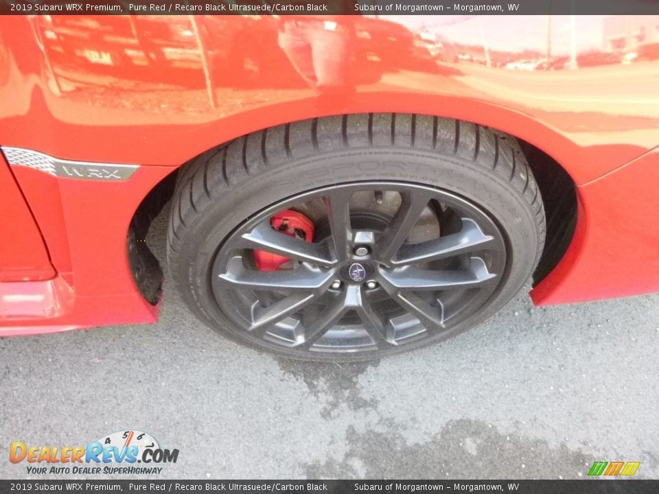 2019 Subaru WRX Premium Pure Red / Recaro Black Ultrasuede/Carbon Black Photo #2